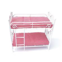 1:12 Doll House Mini Furniture Simulation Iron Frame Bunk Bed Play House Toy Accessories Children's Room Decoration Decoration 2024 - buy cheap