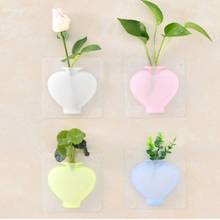 Silicone Sticky Vase Stick On The Wall Flower Pot Magic Flower Plant Vases Home Offices Flower Container Wall Decorations 2024 - buy cheap