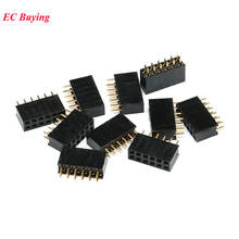 100pcs/lot 2.54mm 2X6 Pin Double Row Female 6P Straight Header Pitch Socket Strip 2024 - buy cheap