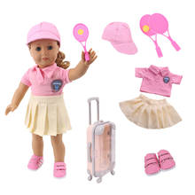 Roupas de boneca, tecido rosa, compatível com 18 lâmpadas da américa e 43cm, boneca para recém-nascidos de sua geração, para presente de festival de aniversário 2024 - compre barato