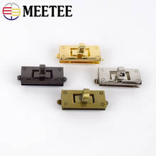 Meetee 2/5pcs 35X15mm Rectangle Metal Bag Lock Clasp Handbag Twist Turn Lock Buckles DIY Luggage Mortise Closure Clasp Accessory 2024 - buy cheap
