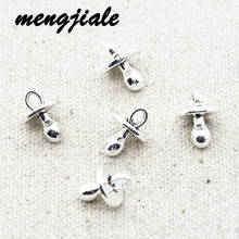 25pcs Wholesale Antique Silver Baby Pacifier Charms Alloy Metal Pendants For DIY Handmade Jewelry Accessories Making 13*10mm 2024 - buy cheap