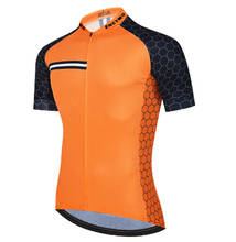 Camisas de ciclismo colmeia laranja de verão, camisetas de manga curta, roupas de bicicleta masculinas, maillot, roupas de ciclismo de corrida, roupas de bicicleta 2024 - compre barato