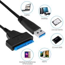 SATA кабель USB 3,0 Sata к USB адаптеру до 6 Гбит/с, Поддержка 2,5 дюйма SSD HDD жесткого диска 22 Pin SATA 3 кабель 2024 - купить недорого