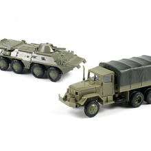 1:72 America M35 Truck Soviet BTR 80 Wheeled Armored Vehicle Rubber-free Assembly Model Kit Military Car Toys For Children Boys 2024 - buy cheap