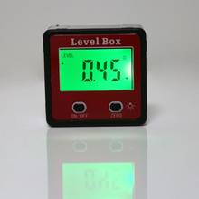 Medidor inclinômetro digital lcd, inclinômetro digital, medidor de ângulo chanfrado, base magnética a5yd 2024 - compre barato