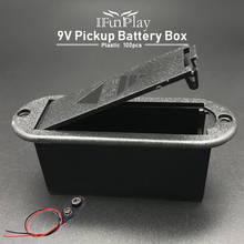 100pcs 9V Active Guitar Pickup Battery Cover Case Holder Box Compartment with 100pcs Battery Connector Guitarra Battery Box 2024 - buy cheap