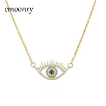 cmoonry  Hot Sale Classic Design Evil Eye Pendant Necklace For Women Girl Gold Chain Cubic Zircon Necklace Wedding Jewelry Gift 2024 - buy cheap