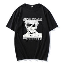 Anime japonês kawaii yarichin b clube manga camisa masculina ms verão moda roupas casuais anime harajuku topos t manga curta 2024 - compre barato