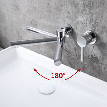 Wall Mounted Brass Basin Faucet Single Handle Mixer Tap Hot Cold Bathroom Water Bath Matt Black Chrome Set 2024 - buy cheap