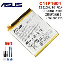 Bateria asus original c11p1601, bateria de alta capacidade 100% mah para asus zenfone 3, zenfone3 ze520kl z017da live zb501kl a007 2024 - compre barato