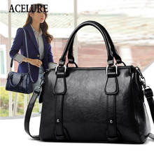 ACELURE Solid Color Fashion PU Leather Women Shoulder Bags Zipper Soft Satchels Female High Capacity Messenger Bags Ladies Bag 2024 - buy cheap