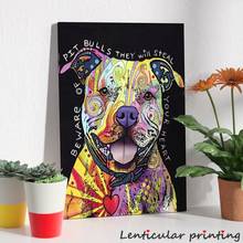 Póster de perro Pit Bulls, cuadro artístico de pared, decoración para sala de estar, póster de Bulldog Francés, decoración para habitación de niña 2024 - compra barato