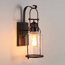 Vintage Iron Wall Lamp American Country Wall Lamps For Living Room Bedroom Industrial Decor Bathroom Fixtures Wall Mirror Light 2024 - buy cheap