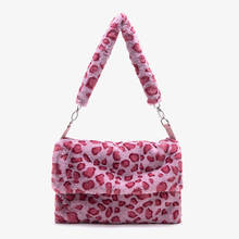 Fashion Leopard Print Crossbody Bag Women Casual Faux Fur Bag Shoulder Messenger Bags 2020 Fluffy Leopard Bags Handbag Female 2024 - buy cheap