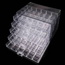 120 grades de plástico vazio prego arte caixa de armazenamento ferramentas do prego jóias strass contas unha polonês caso organizador recipiente pulável 2024 - compre barato