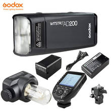 Godox-flash de luz led ad200 ttl, 2.4g hss, 1/8000s, cabeça dupla, bateria de íon-lítio, xpro-c/f/n/o/p/s para canon, nikon, sony, pentax fuji 2024 - compre barato