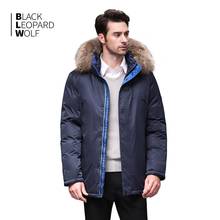 Blackleopardwolf 2019 Зимняя мужская куртка модное пальто толстая парка для мужчин аляска отстегивается роскошная верхняя одежда с мехом пуховик для мужчин BL-1120M 2024 - купить недорого