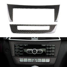 Carbon Fiber ABS Car Console CD Panel Trim For Mercedes-Benz C Class W204 2010 2011 2012 2013 2024 - buy cheap