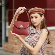 Nova bolsa de mão de couro genuíno macio feminina na moda 2021, bolsa pequeno, preto, transversal, casual 2024 - compre barato