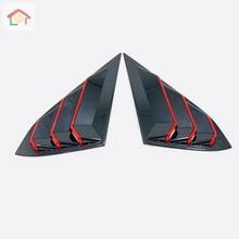 Capa triangular para janelas traseiras, acessório para exteriores de automóveis honda civic 10th gen 4dr sedan, abs preto 2016 a 2019 2024 - compre barato