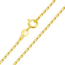 Pure Solid 18K Yellow Gold Necklace 1mm / 1.3mm Square O Link Chain Necklace  Stamped Au750 For Women 40-45cm 2024 - buy cheap