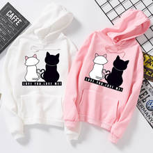 Female Sweatshirts Harajuku Graphics  Cartoon Cat Print Sudaderas Winter Pullover Sweatshirts Womens Hoodies Poleron Mujer 2024 - buy cheap