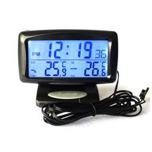 45% Hot Sales!!! Car Vehicle LED Digital LCD Thermometer Clock Temperature Meter with Backlight 2024 - buy cheap