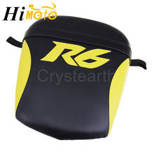 Black-Yellow Motorcycle Passenger Rear Seat Cushion Pad Pillion Seat Cover Cowl For Yamaha YZF600 R6 YZF-R6 YZFR6 2003 2004 2005 2024 - buy cheap