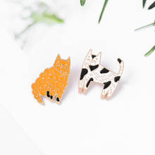 Broche de gatito personalizado, pin de solapa de gato negro blanco naranja, insignia de gatito, bolso de camisa que combina con todo, joyería de animal lindo, regalos para amigos 2024 - compra barato