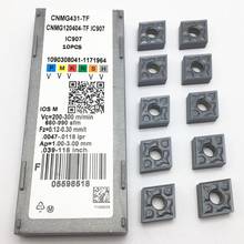 Твердосплавные вставки CNMG120404 TF IC907/908 четыре угла отделки металла токарный инструмент CNC инструмент Фрезерный инструмент токарные инструменты 2024 - купить недорого