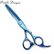 Purple Dragon 6inch 17.5cm Japanese 440C Professional Scissors Haircut Scissors Thinning Shears Hair Cutting Scissors 1011# Blue 2024 - buy cheap