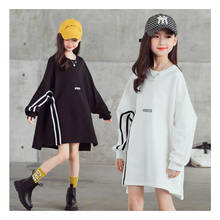 Girls' Long Sleeve Sweater Dress Children's Sports Mid-Length Top T-Shirt Casual Style Dress 3-12 Years Sister Outfit Girl Gift 2024 - buy cheap