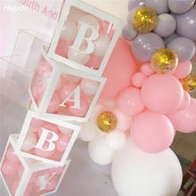 Balões transparentes do alfabeto de 30cm, caixa para a decoração de festas de aniversário das crianças e adultos, para embalagem de casamento, chá de bebê 2024 - compre barato
