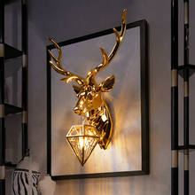 Modern American Retro Deer LED Wall Lamps Antlers LED Wall Light Fixtures Living Room Bedroom Bedside Lamp Sconce Home Luminaire 2024 - buy cheap