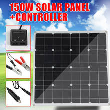 Dual USB Output Solar Panel 150W Mono Solar Panel Cells with 10/20/30/40/50A Controller for Car Yacht 18V Battery Boat Charger 2024 - buy cheap