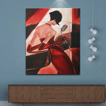 Arthyx-pintura al óleo sobre lienzo de chica desnuda, cuadro abstracto moderno, arte de pared para decoración para sala de estar 2024 - compra barato