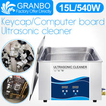 Granbo Key cap Ультразвуковой очиститель 15л 540 Вт с дегазом Отопление ультразвуковая ванна для клавиатуры компьютерная плата Материнская плата блока управления процессором 2024 - купить недорого