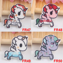 50pcs Cartoon Unicorn Planar Resin Flatback Cute Horse Resina DIY Hair Bow Craft Embellishments For Home Decoration Accessories 2024 - buy cheap