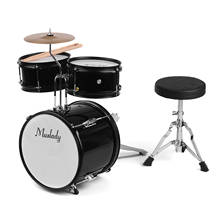 Muslady 3-Piece Drum Kit Kids Children Junior Drum Set Percussion Musical Instrument with Cymbal Drumsticks Adjustable Stool 2024 - buy cheap