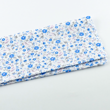 Booksew-tela blanca de algodón para manualidades, estampado con combinación de varias telas, diseños florales azules, precortada, costura de cuartos anchos, 50cm x 50cm, 1 pieza 2024 - compra barato