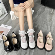 Zapatos Lolita de charol para mujer, zapatillas planas con plataforma de zapatos Mary Jane y punta redonda, color negro, para primavera y otoño, N7768L 2024 - compra barato