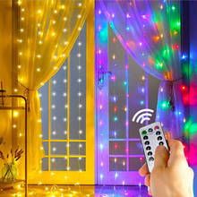 Remote LED String Lights Curtain USB Battery Fairy Lights Garland Led Wedding Party Christmas For Window Home Outdoor Decor 2024 - buy cheap
