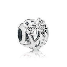 Abalorio de libélula de ensueño para mujer, pulsera Pandora auténtica de plata esterlina 925, regalo, joyería artesanal 2024 - compra barato