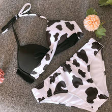 ZAFUAZ-Bikini con estampado de vaca para Mujer, bañador Sexy de dos piezas con Push-Up, traje de baño brasileño para playa, novedad de 2021 2024 - compra barato