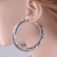 Zouchunfu Crystal Big Earrings Earrings Bohemian Handmade Earrings for Women Best Earrings Fashion Personality Girl Gift Jewelry 2024 - buy cheap