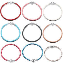 TOGORY Luxury Crystal Leather Chain Charm Bracelets Bangles For Women Girl DIY Design Snake Chain Weave Bracelets Charm Jewelry 2024 - buy cheap