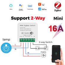 Tuya zigbee interruptor inteligente suporte em dois sentidos controle real-time display 10a/16a módulo de relé compatível com alexa casa do google 2024 - compre barato