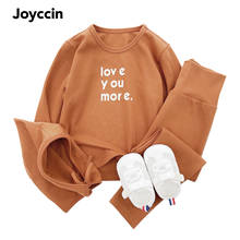 Joyccin-ropa informal de algodón para niños, conjunto de pijamas de manga larga y pantalones, ropa de dormir para bebés y niñas, nueva temporada 2024 - compra barato