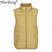 NewBang Matt Fabric  Women's Warm Vests Ultra Light Down Portable Sleeveless Windproof Thick Vest Zipper 2024 - buy cheap